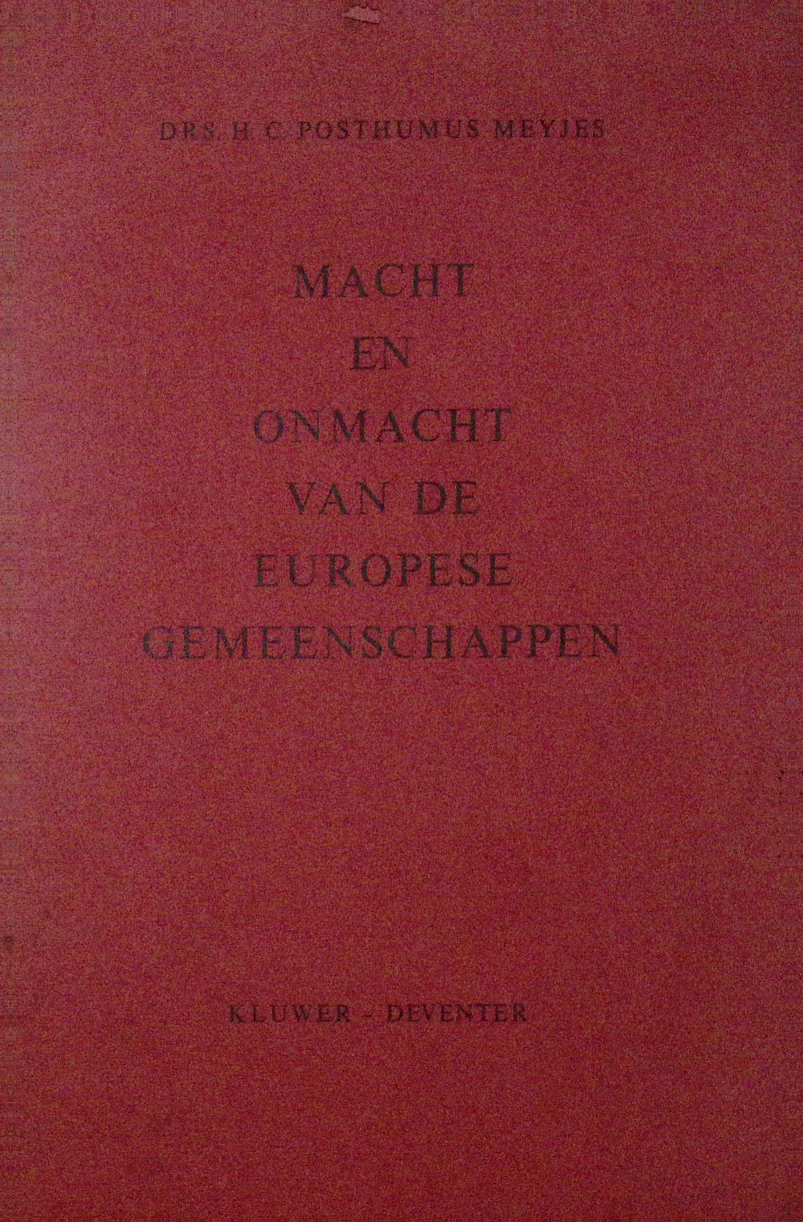 Macht Onmacht Van De Europese Gemeenschappen