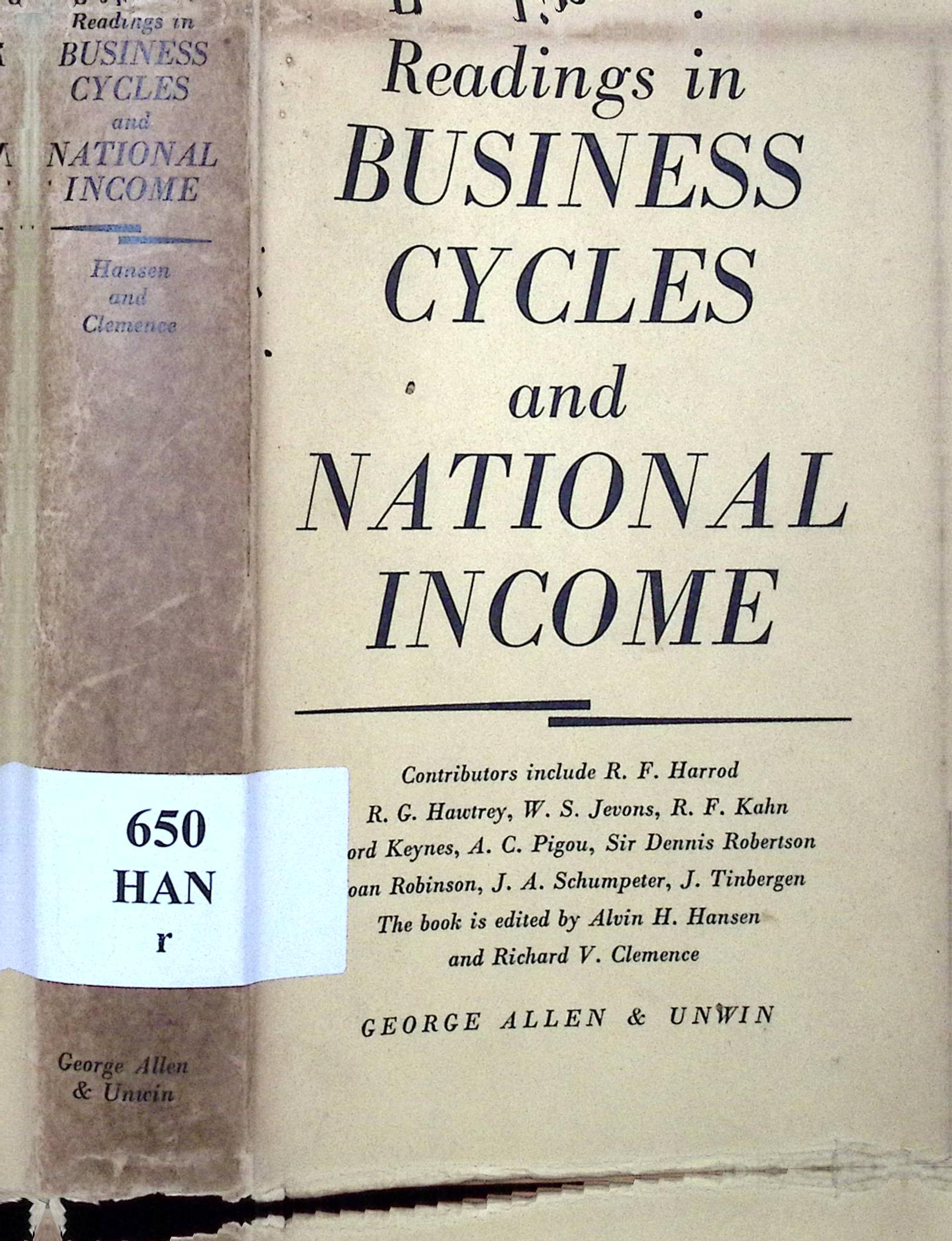 Readings in Business Cycles and National Income