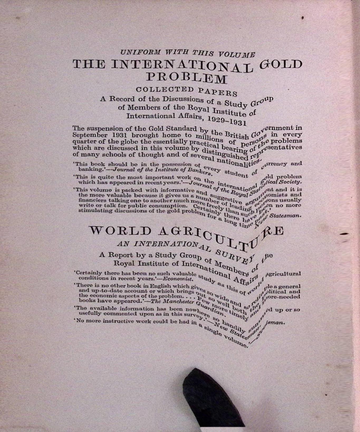 The International Gold Problem