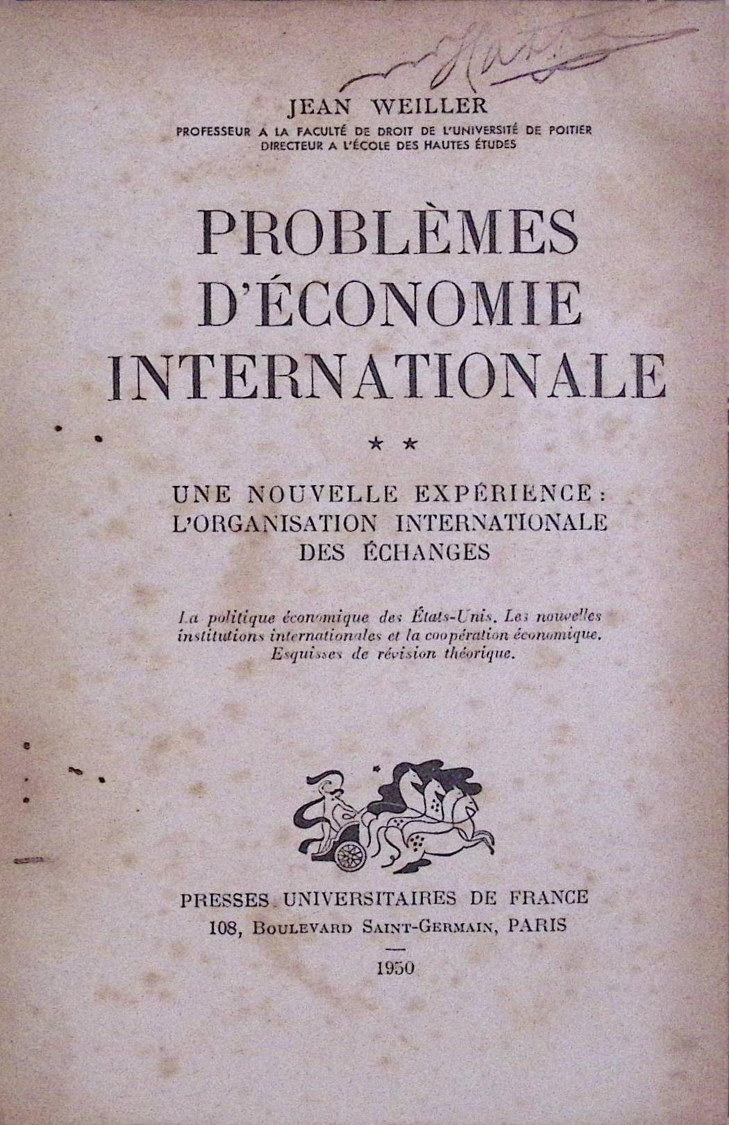 Problemes D’economie Internationale