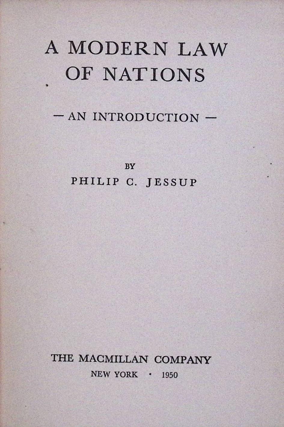 A Modern Law of Nations